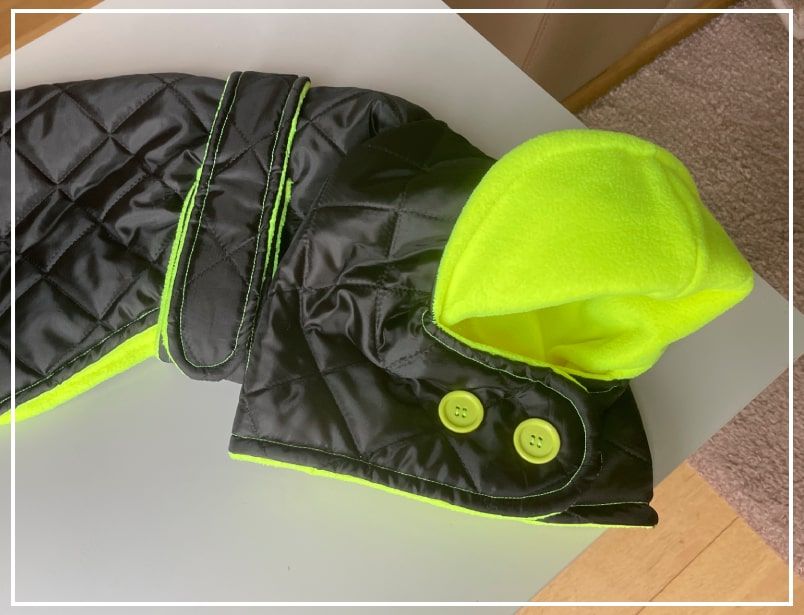 Abrigo color negro para Whippet