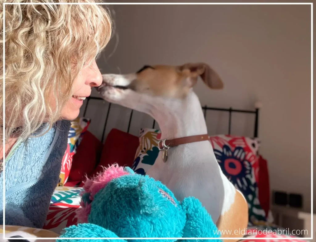 Besos especiales de Abril a su mami