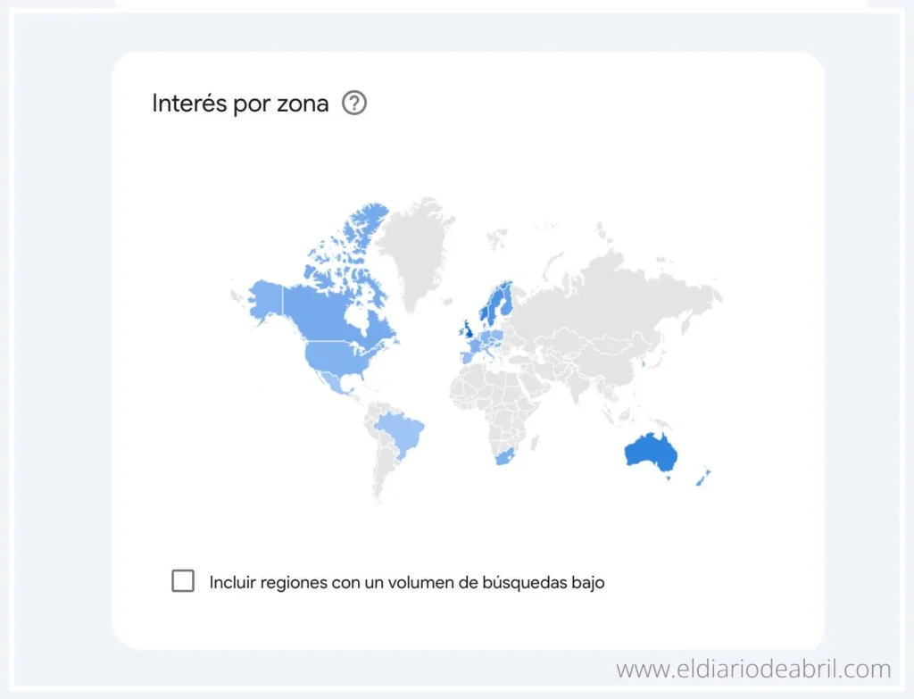 Mapa mundi sobre los Whippets